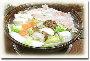夕食の一例/豚の水炊き